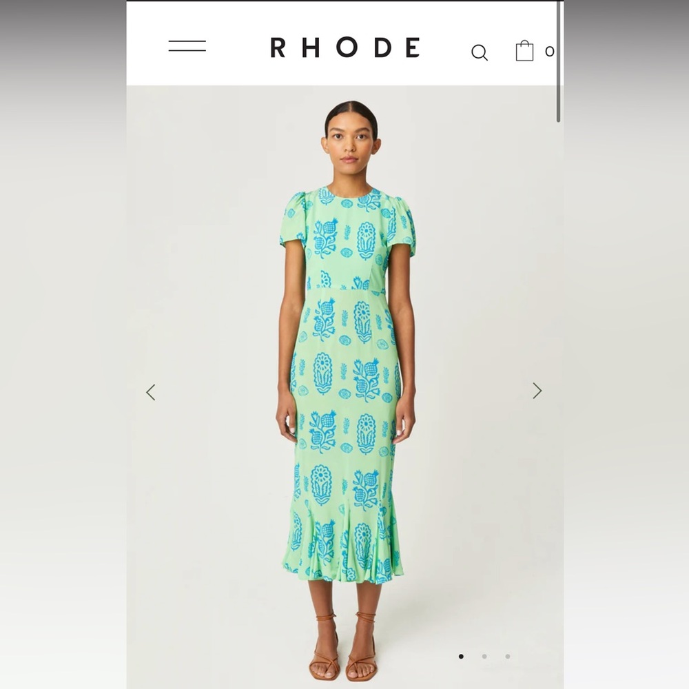 NWT RHODE Lulani Dress in Clover Block